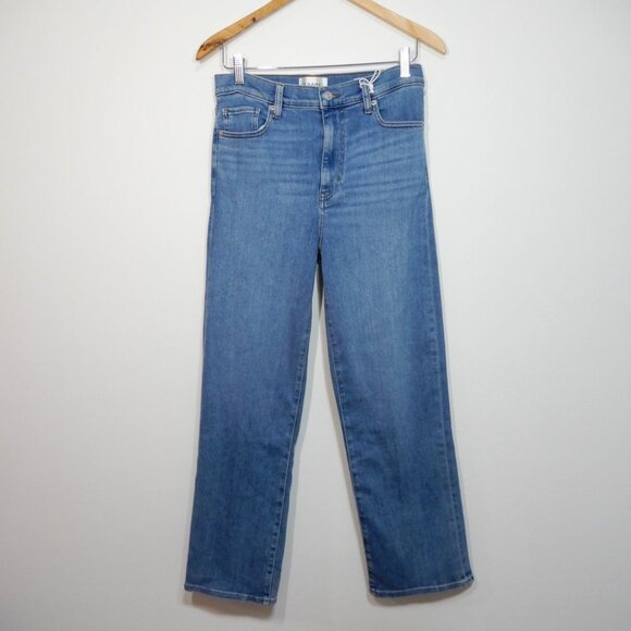 FRAME Le Sleek Straight High Rise JEANS Size 29 Flip Blue Stretch NEW $278 - Picture 6 of 10